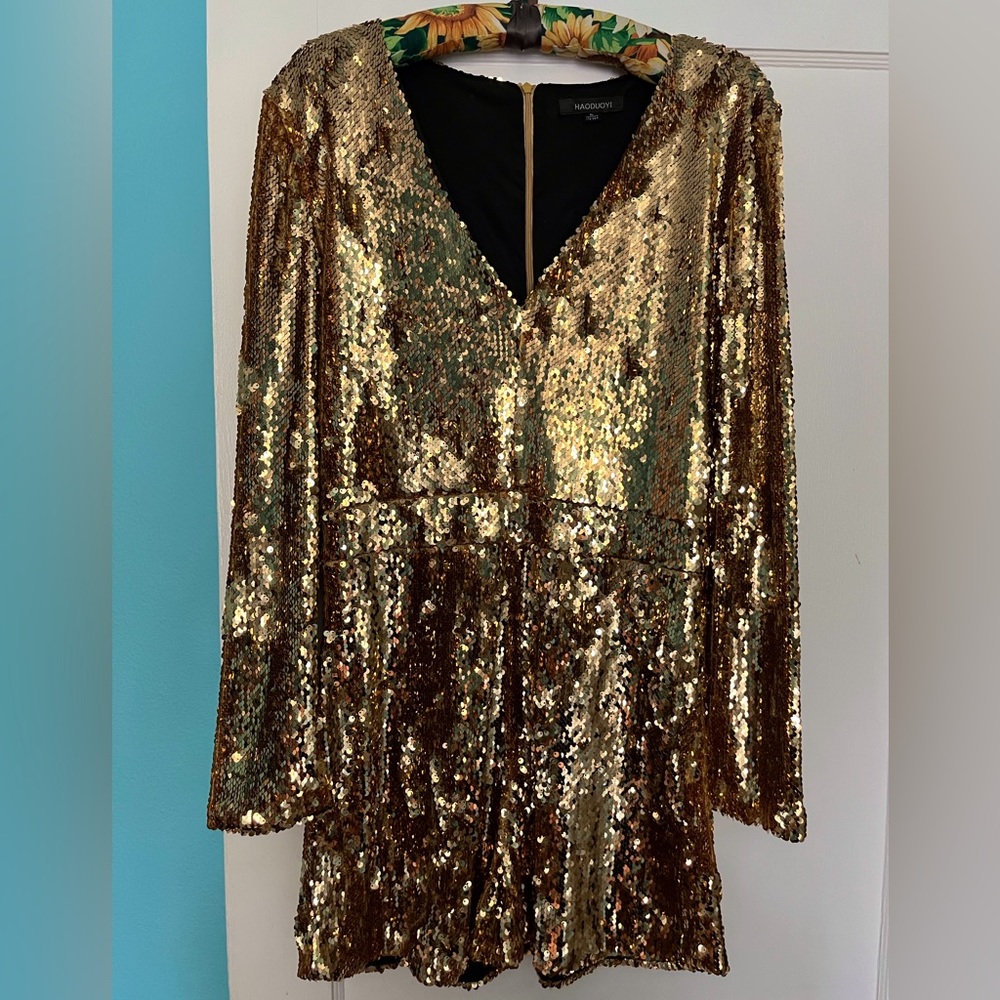 Gold Sequin Romper